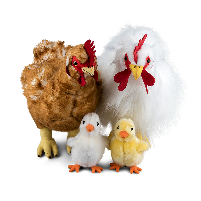 Cockerel, Hen & Chicks Set